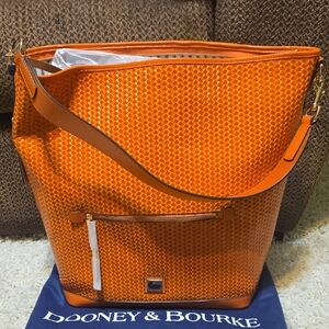 Dooney & Bourke Large Camden Woven Orange Tote
